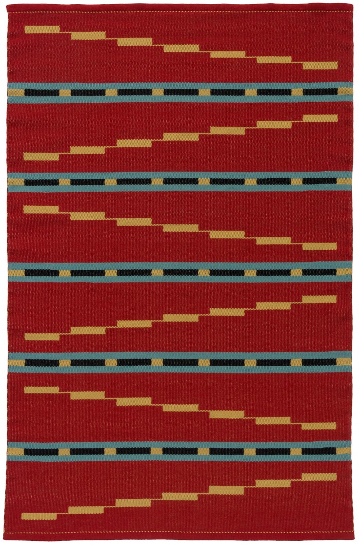 handwoven wool rug by Nancy Kennedy